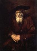 REMBRANDT Harmenszoon van Rijn An Old Woman in an Armchair oil on canvas